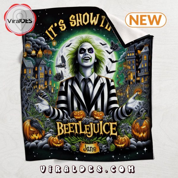 Beetlejuice It’s Showtime Halloween Blanket