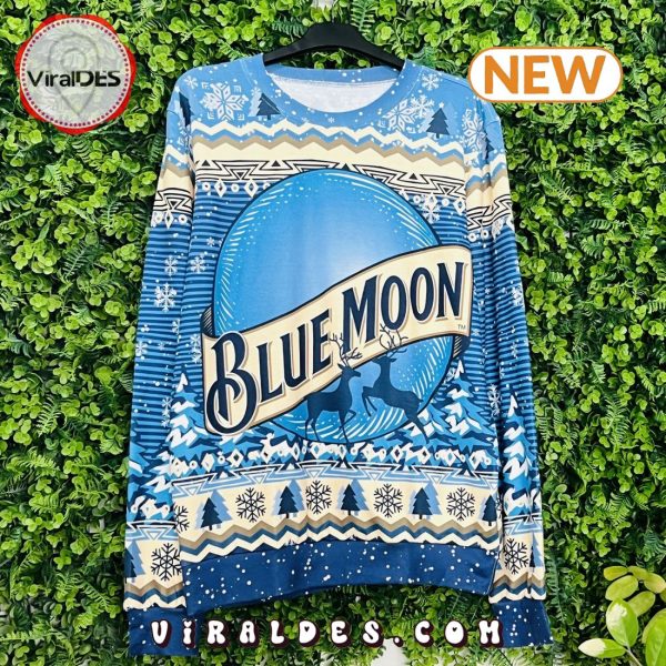 Blue Moon Beer Ugly Christmas Sweater