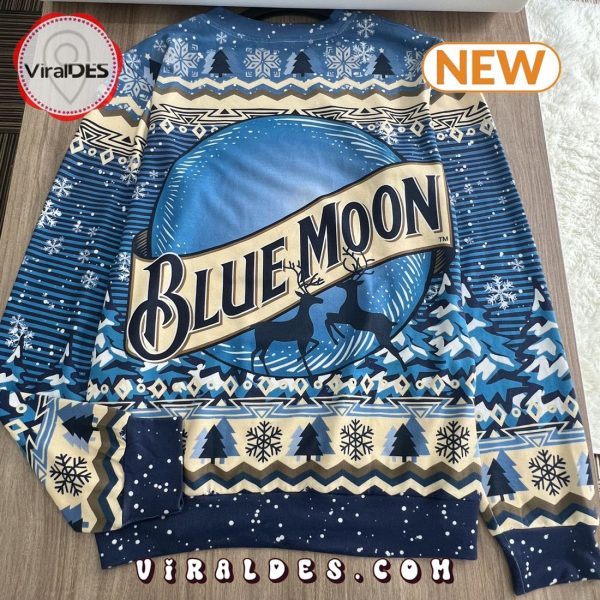 Blue Moon Beer Ugly Christmas Sweater