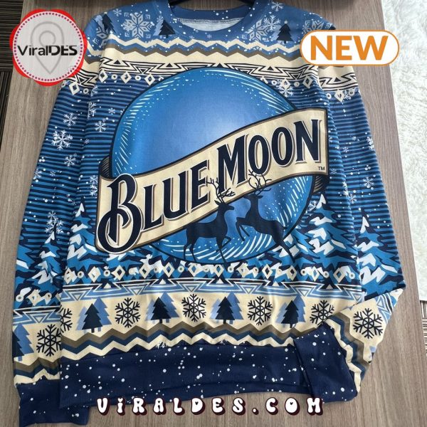 Blue Moon Beer Ugly Christmas Sweater