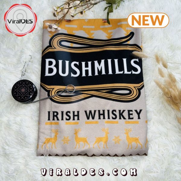 Bushmills Irish Whiskey Snowflakes Xmas Ugly Christmas Sweater