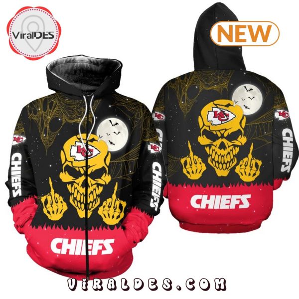 Chiefs Skull x Middle Fingers Halloween Hoodie