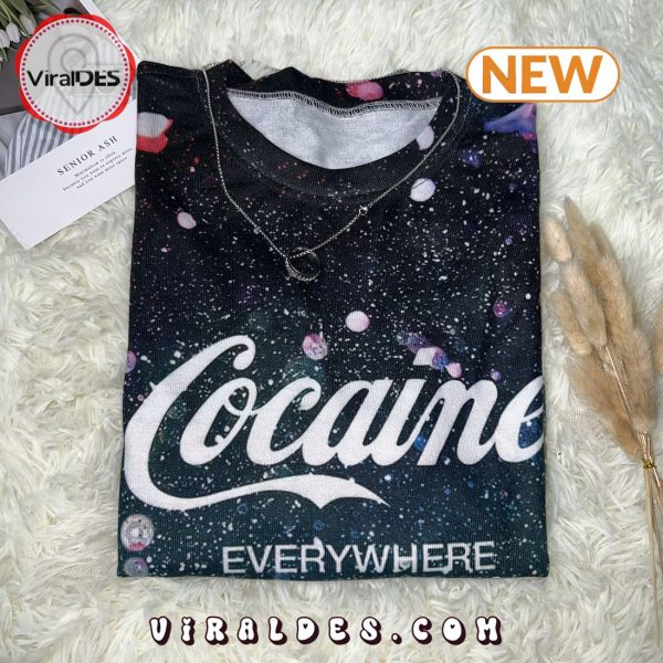 Cocaine Everywhere Cat With Snow Ugly Christmas Sweater Sweatshirt