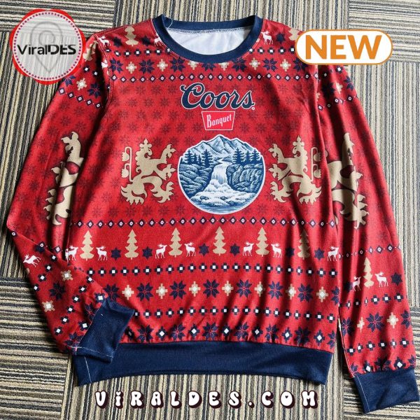 Coors Banquet Reindeer Xmas Ugly Christmas Sweater