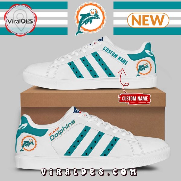 Custom Miami Dolphins Throwback Stand Smith Shoes