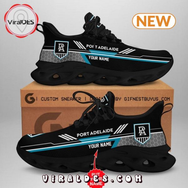 Custom Port Adelaide Black Football Max Soul Sneaker