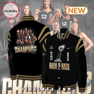 Las Vegas Aces Champions 2023 White Baseball Jacket