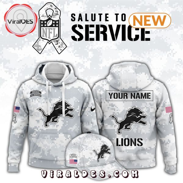 Detroit Lions Arctic Camo Salute To Service Hoodie, Jogger, Cap