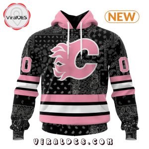 NHL Calgary Flames Special Pink Paisley Design Hoodie