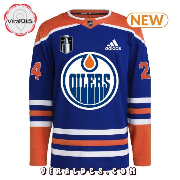 Edmonton Oilers Custom NHL Champions 2024 Navy Hockey Jersey