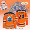 Edmonton Oilers Custom NHL Champions 2024 Navy Hockey Jersey