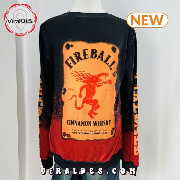 Fireball Cinnamon Whisky Logo For Wine Lover Sweater