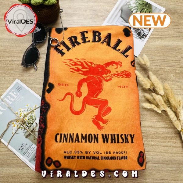 Fireball Cinnamon Whisky Logo For Wine Lover Sweater