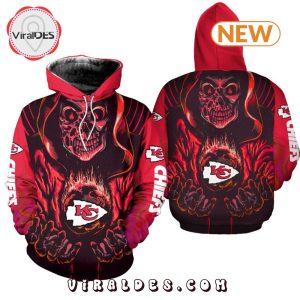 Kansas City Chiefs Death Halloween Skull Hoodie