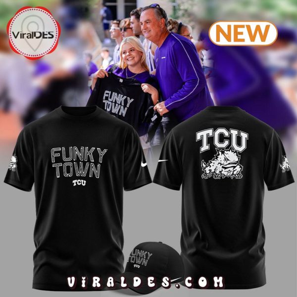 Funky Town TCU Football Black T-Shirt, Jogger, Cap