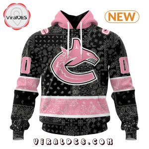 NHL Vancouver Canucks Special Pink Paisley Design Hoodie