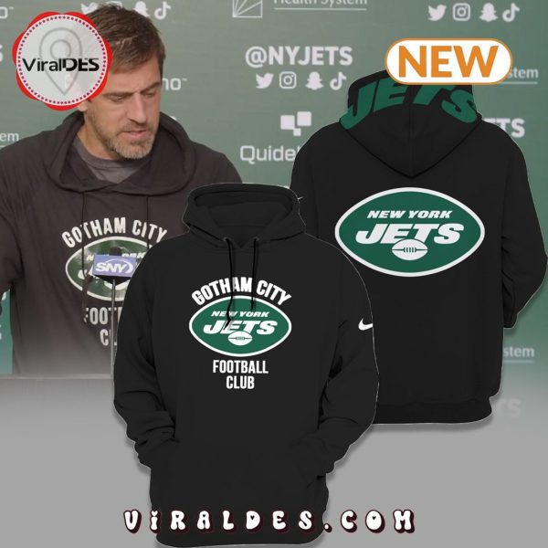 Gotham City Jets Aaron Rodgers Black Hoodie