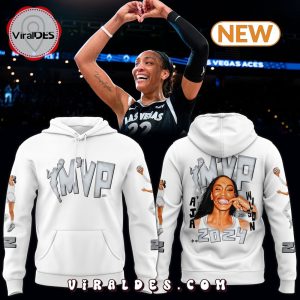 A’ja Wilson Unisex MVP 2024 White Hoodie