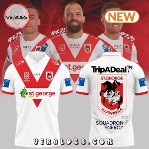 Premium St. George Illawarra Dragons White Polo