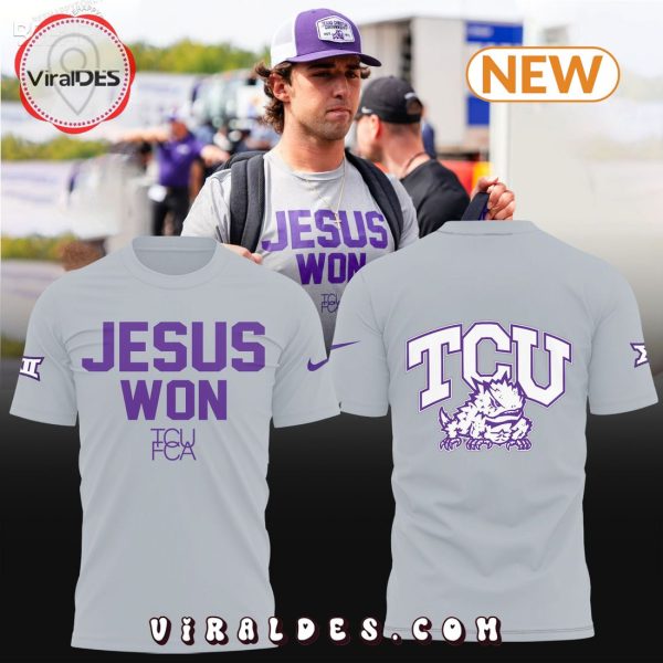 Jesus Won TCU Football Grey Hoodie