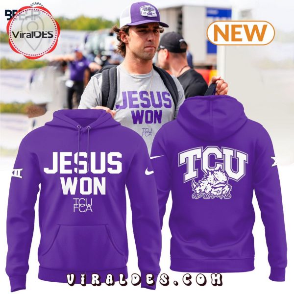 Jesus Won TCU Football Purple Hoodie