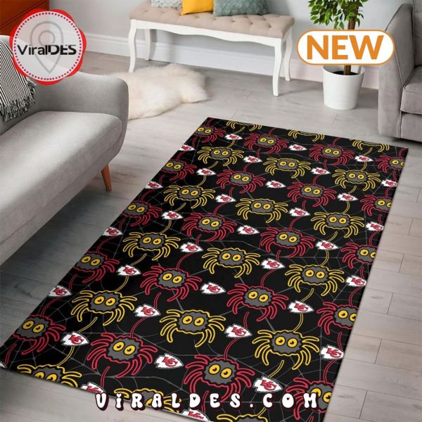 Kansas City Chiefs Spider Halloween Area Rug