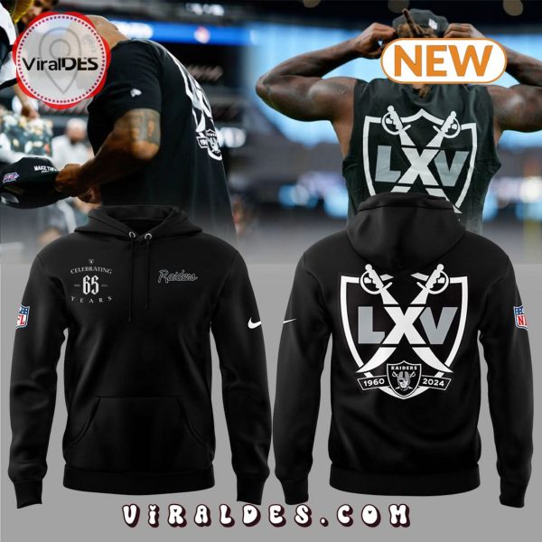 Las Vegas Raiders 65th Season Hoodie, Jogger, Cap