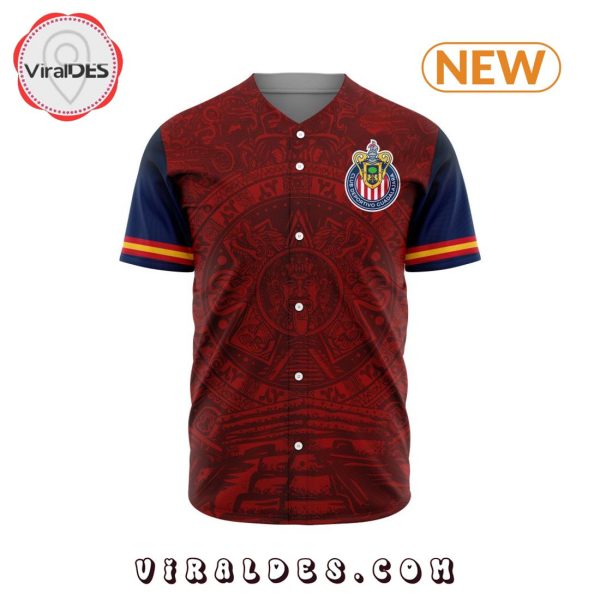 LIGA MX Chivas Guadalajara Aztec Custom Design Baseball Jersey