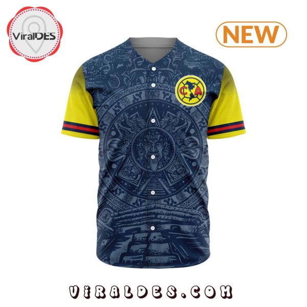 LIGA MX Club America Aztec Custom Design Baseball Jersey