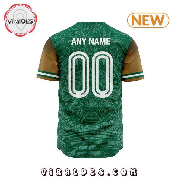 LIGA MX Club Leon Aztec Custom Design Baseball Jersey