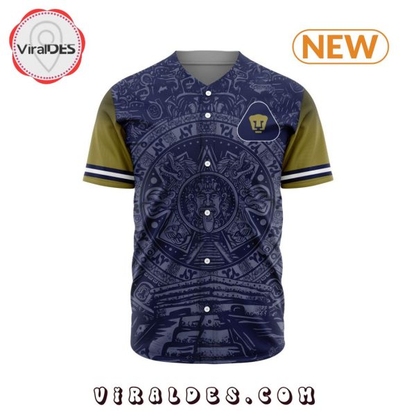 LIGA MX Pumas UNAM Aztec Custom Design Baseball Jersey