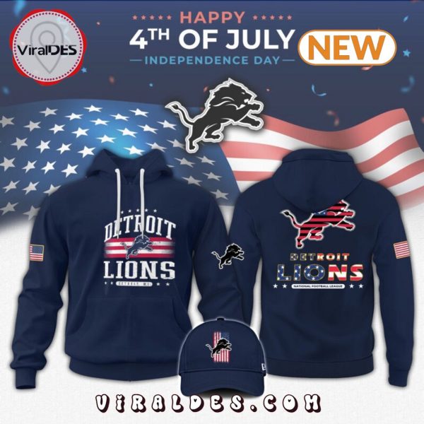 Lions Team 2024 4th of July Hoodie, Jogger, Cap