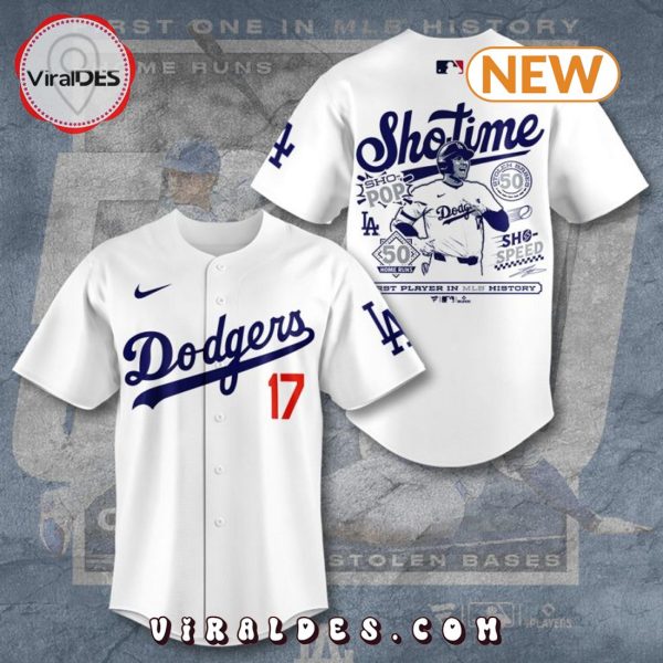 Los Angeles Dodgers x Shohei Ohtani White Baseball Jacket