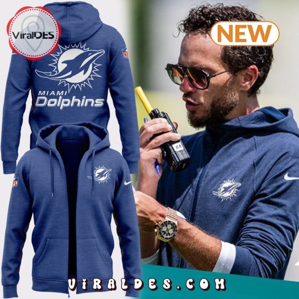 Men’s Miami Dolphins Navy Zip Hoodie