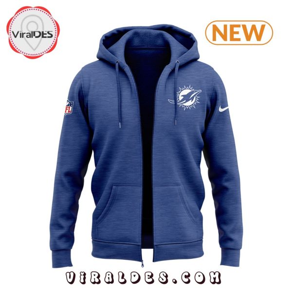 Men’s Miami Dolphins Navy Zip Hoodie