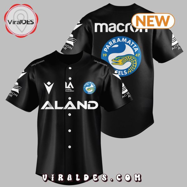 Men’s Parramatta Eels Black Baseball Jersey