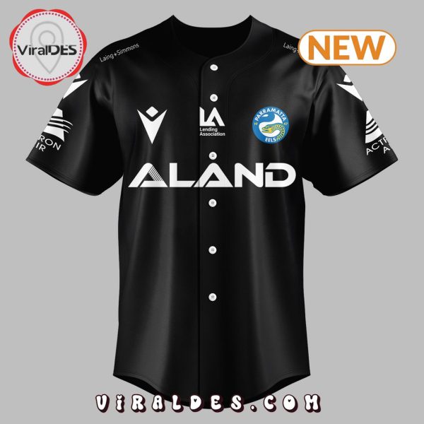 Men’s Parramatta Eels Black Baseball Jersey