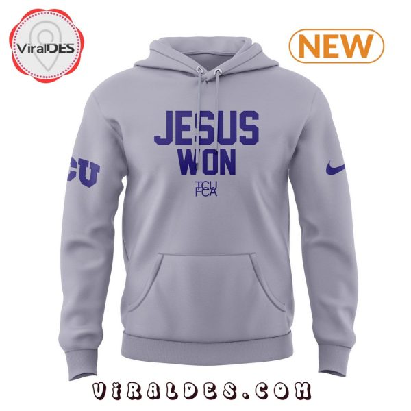 Men’s TCU Football Jesus Won Grey Hoodie