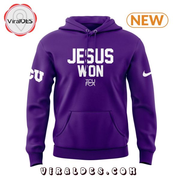 Men’s TCU Football Jesus Won Purple Hoodie