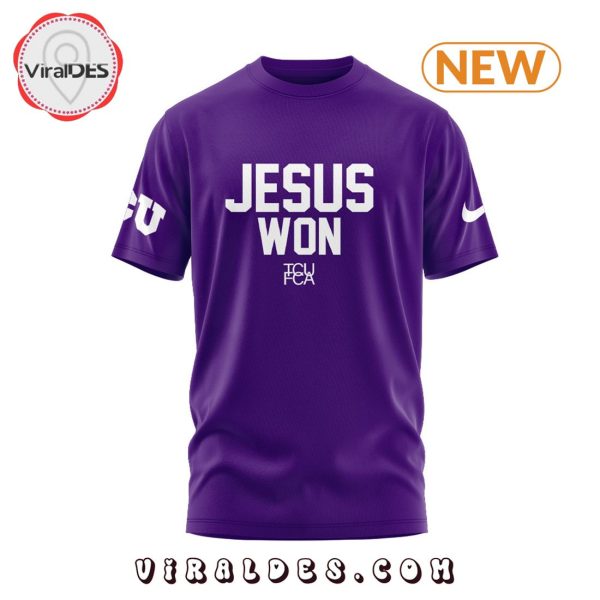 Men’s TCU Football Jesus Won Purple Hoodie