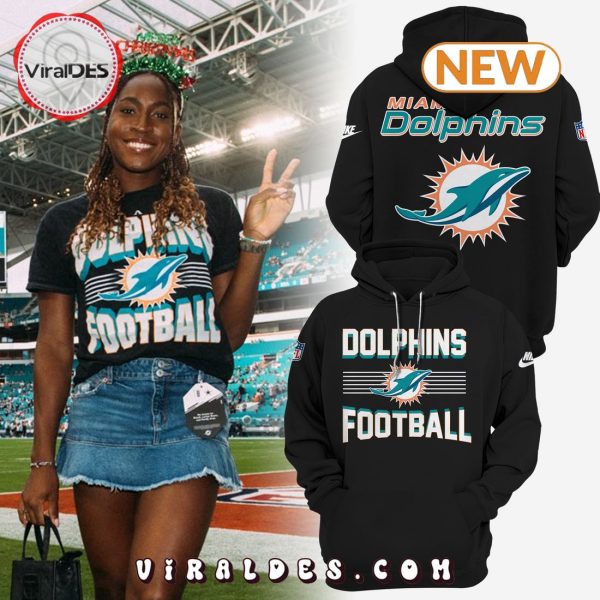 Miami Dolphins Football Black Hoodie