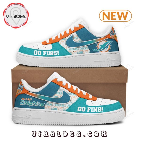 Miami Dolphins Go Fins Air Force 1 Sneakers