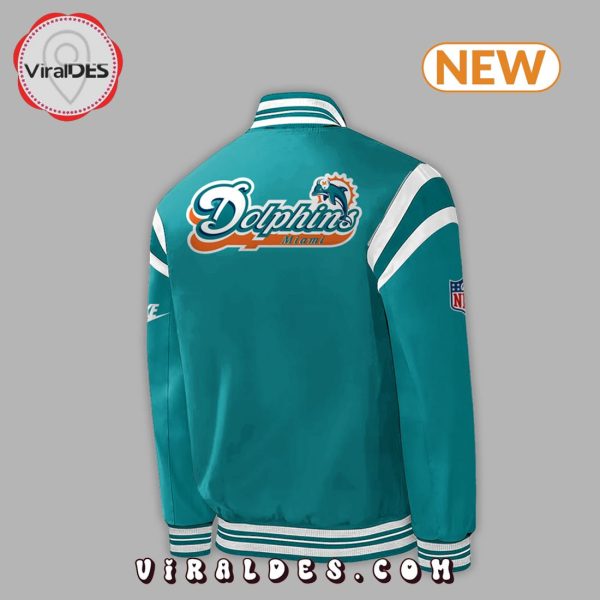 Miami Dolphins Throwback Baseball Jacket