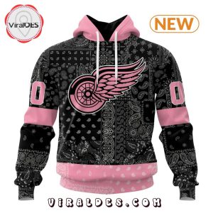 NHL Detroit Red Wings Special Pink Paisley Design Hoodie