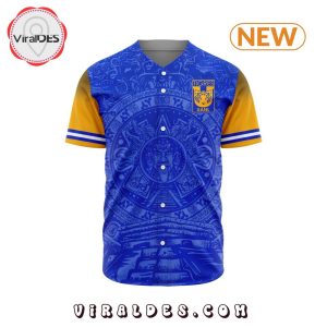 LIGA MX Tigres UANL Aztec Custom Design Baseball Jersey