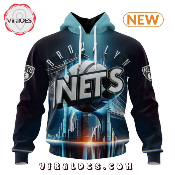 NBA Brooklyn Nets Special Realistic Team Logo Hoodie