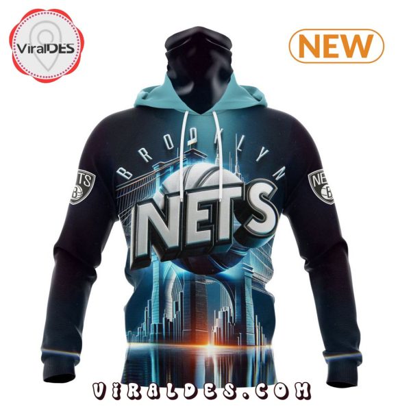 NBA Brooklyn Nets Special Realistic Team Logo Hoodie