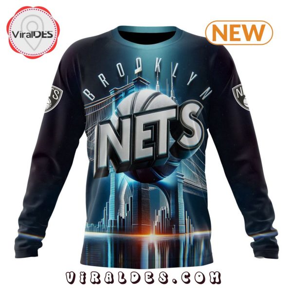 NBA Brooklyn Nets Special Realistic Team Logo Hoodie