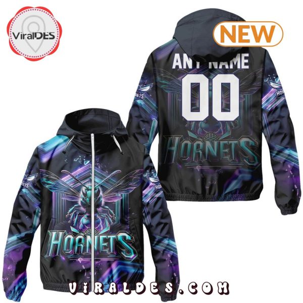 NBA Charlotte Hornets Realistic Team Logo Design Windbreaker Jacket