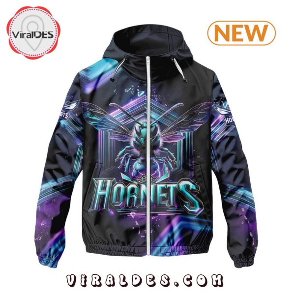 NBA Charlotte Hornets Realistic Team Logo Design Windbreaker Jacket